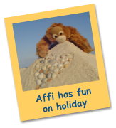 Affi has fun on holiday