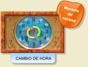 ? ? ? ? ? CAMBIO DE HORA Horario de  verano