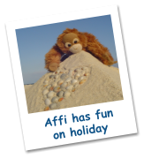 Affi has fun on holiday